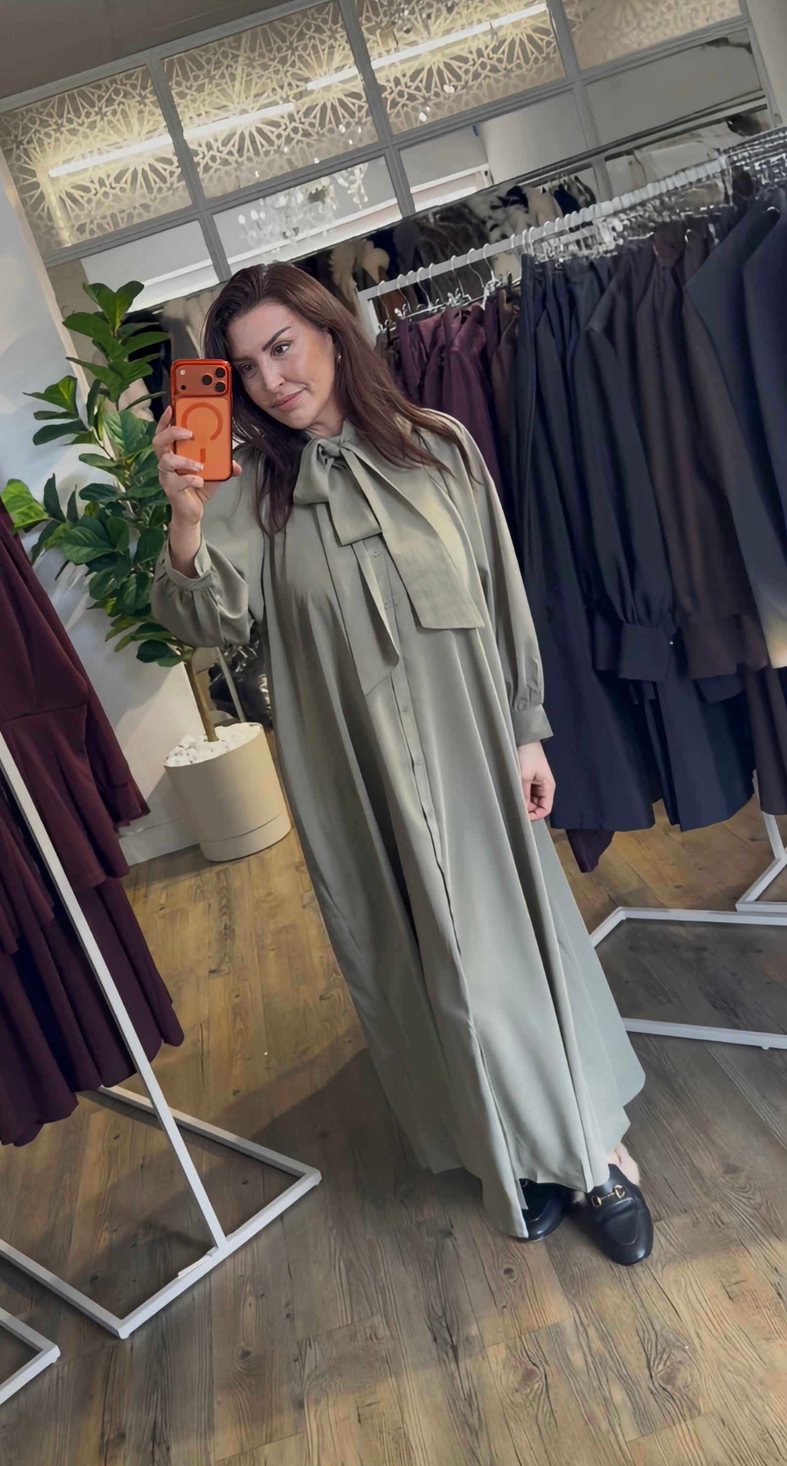 Selin Dress Groen met strik