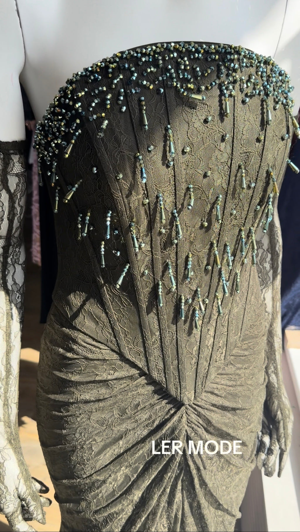 Damla Eveningdress groen