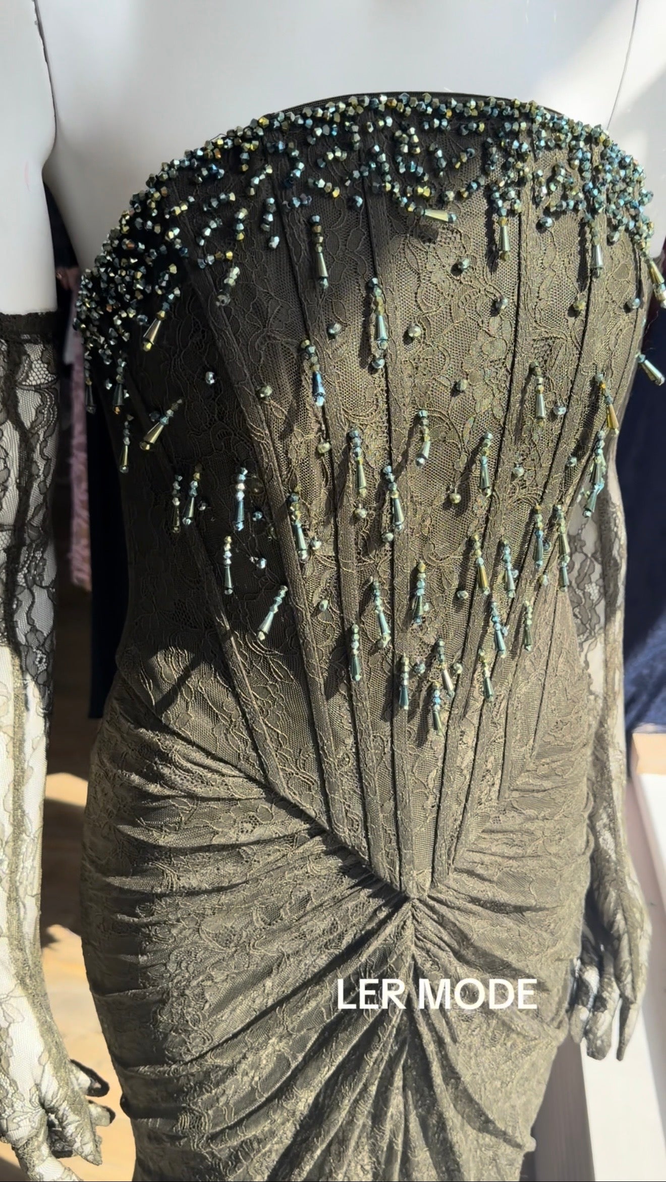 Damla Eveningdress groen
