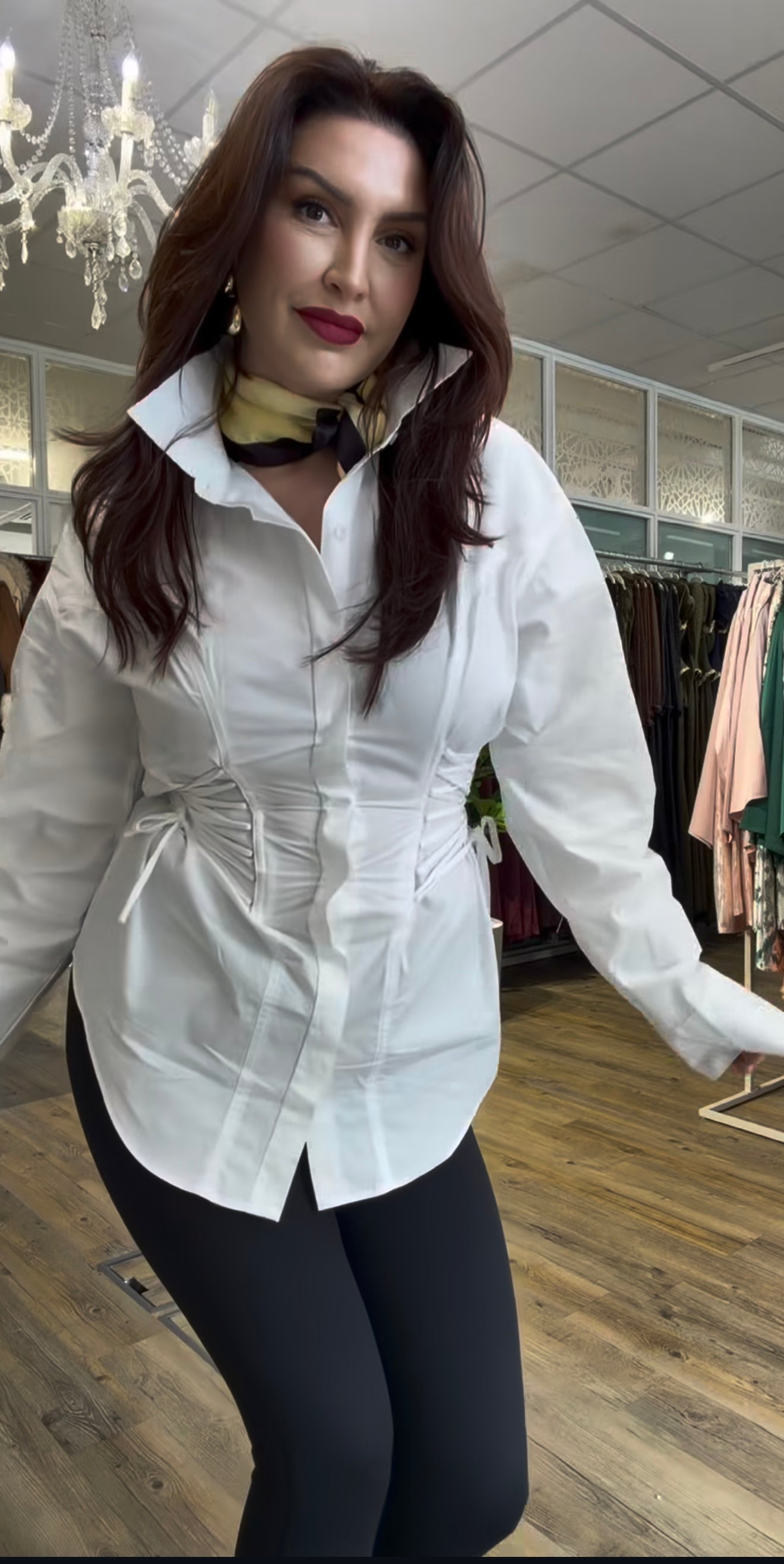 Wit Blouse met touwtjes
