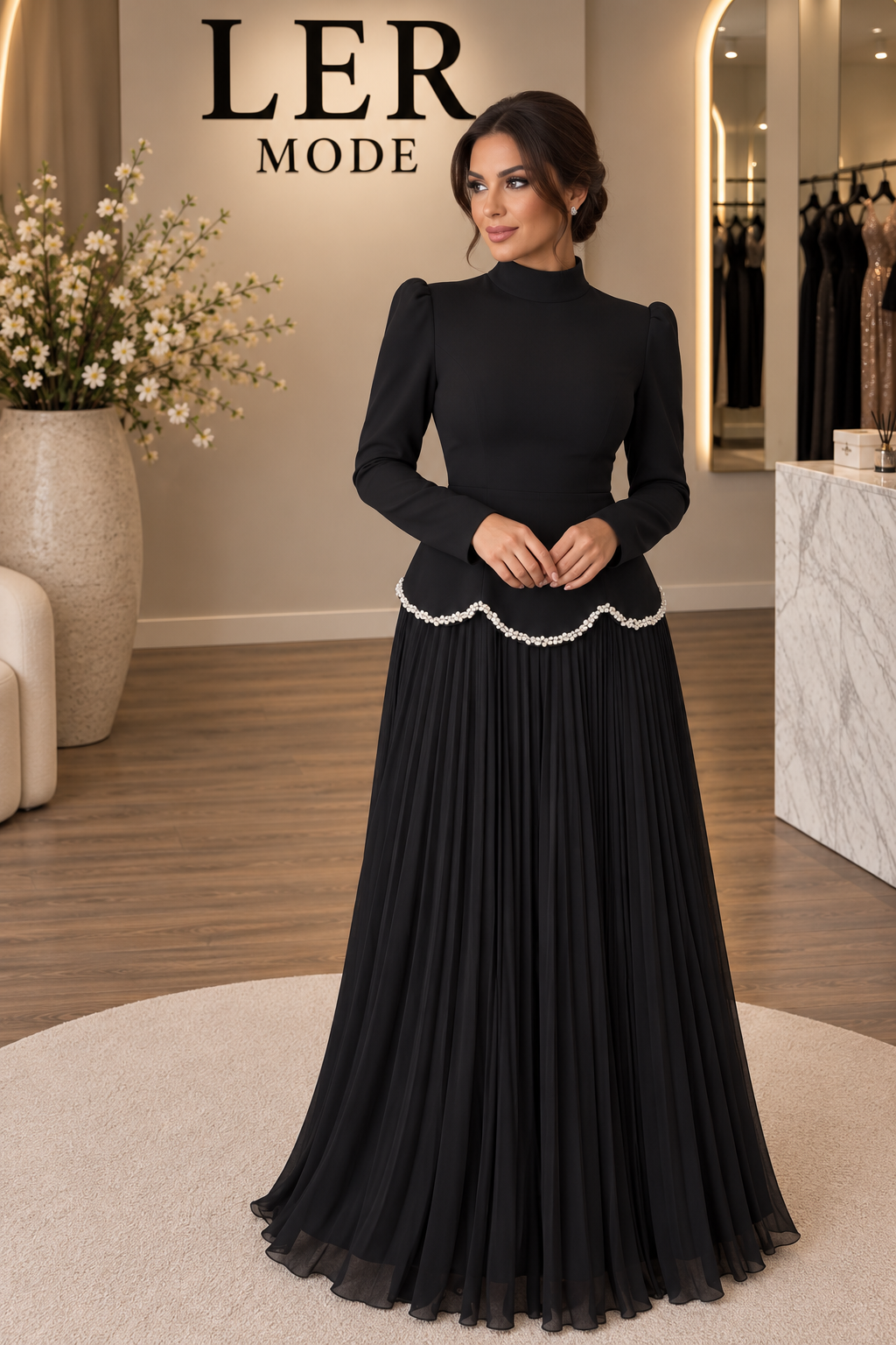 Geplooide maxi-rok