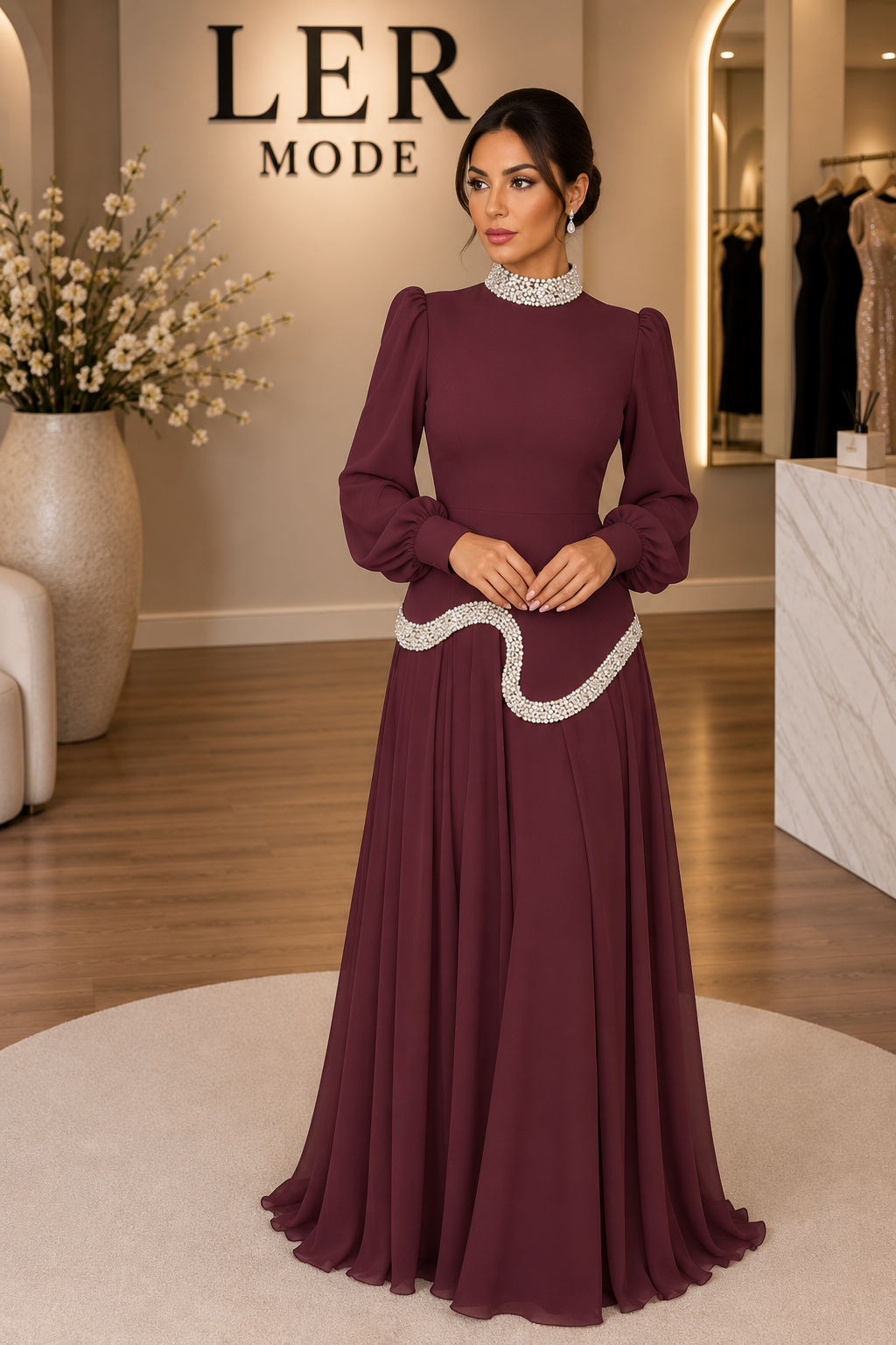Bordeaux Elegance Avondjurk