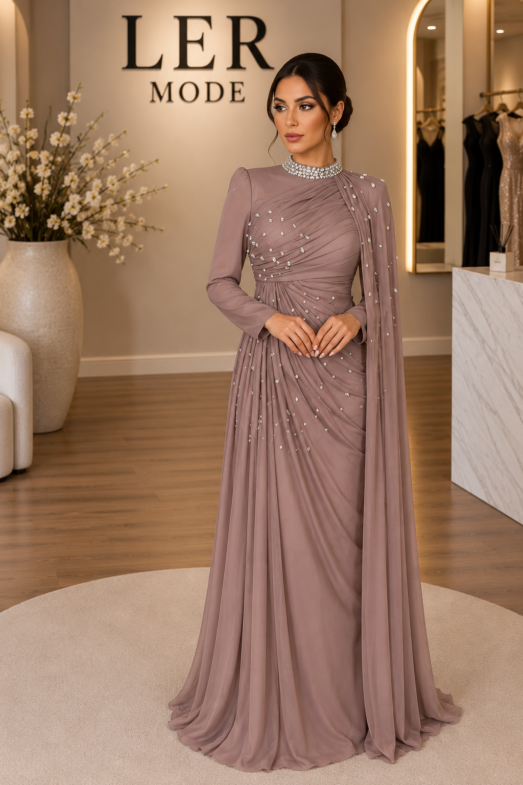 Celeste Drape Gown