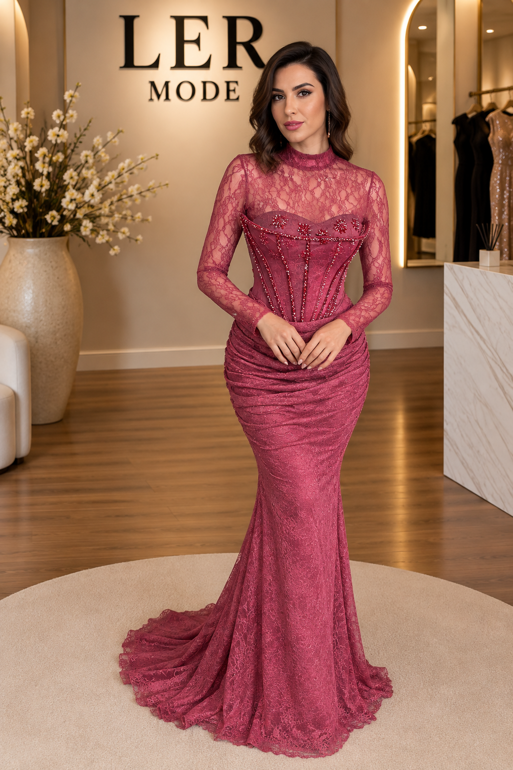 Rana Eveningdress Bordeaux