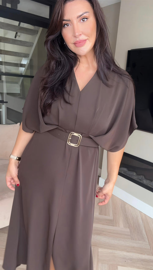 Amara Belted Midi Dress