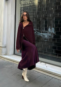 The Merlot Satin Skirt