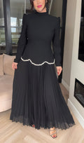 Geplooide maxi-rok