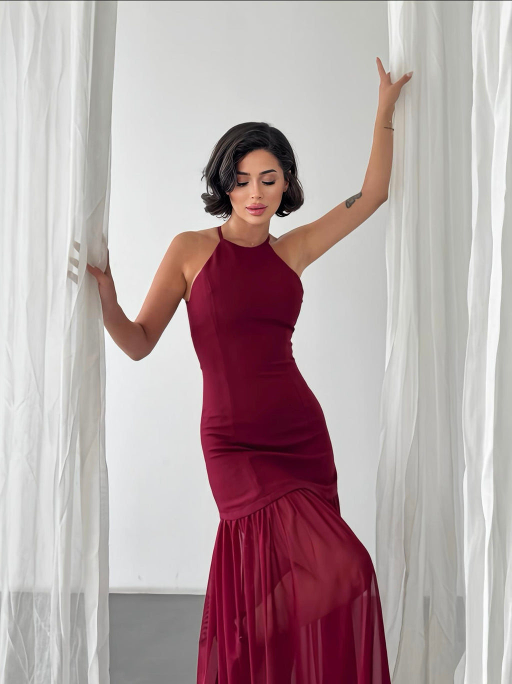 Bordeaux Elegance Dress