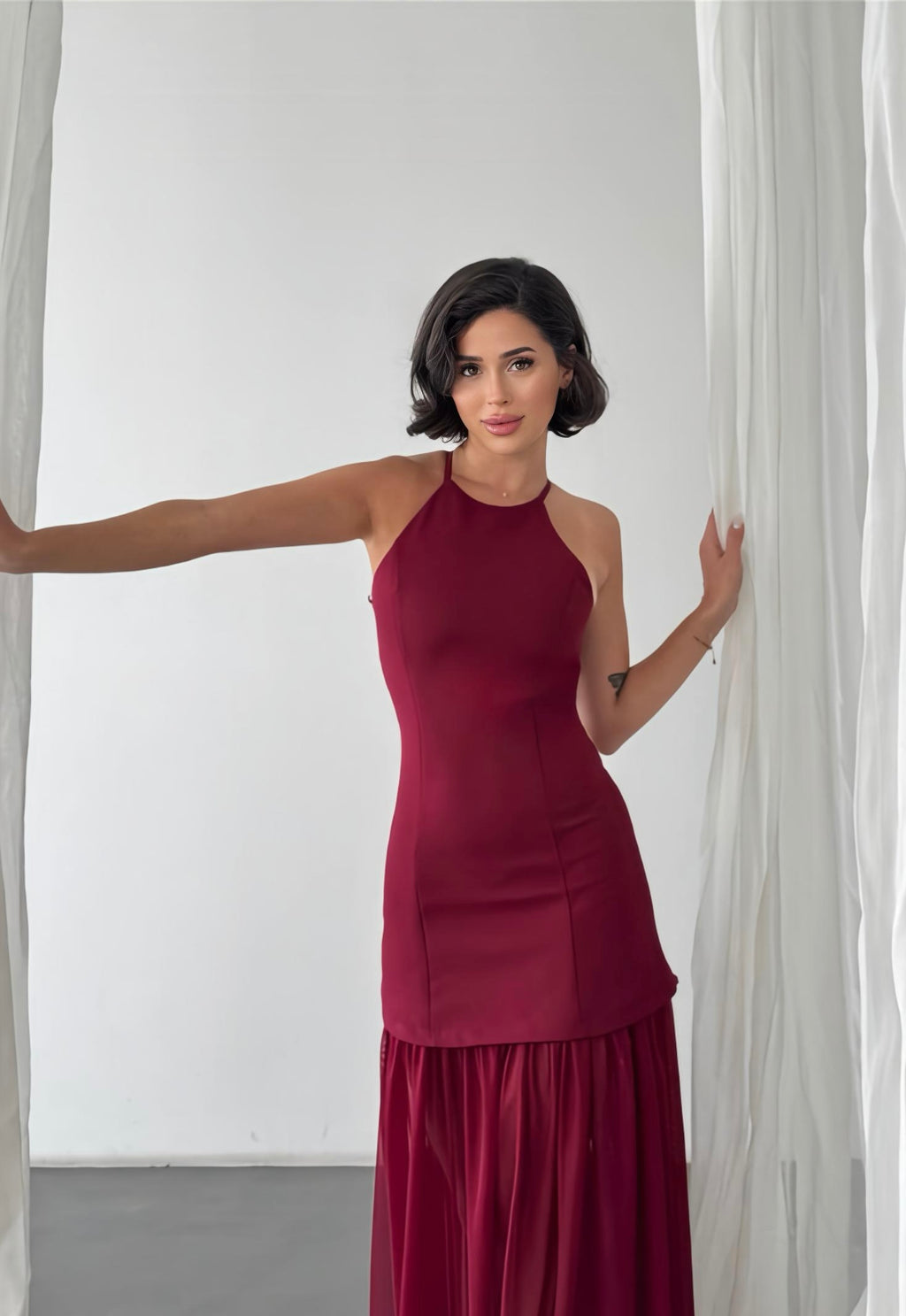 Bordeaux Elegance Dress