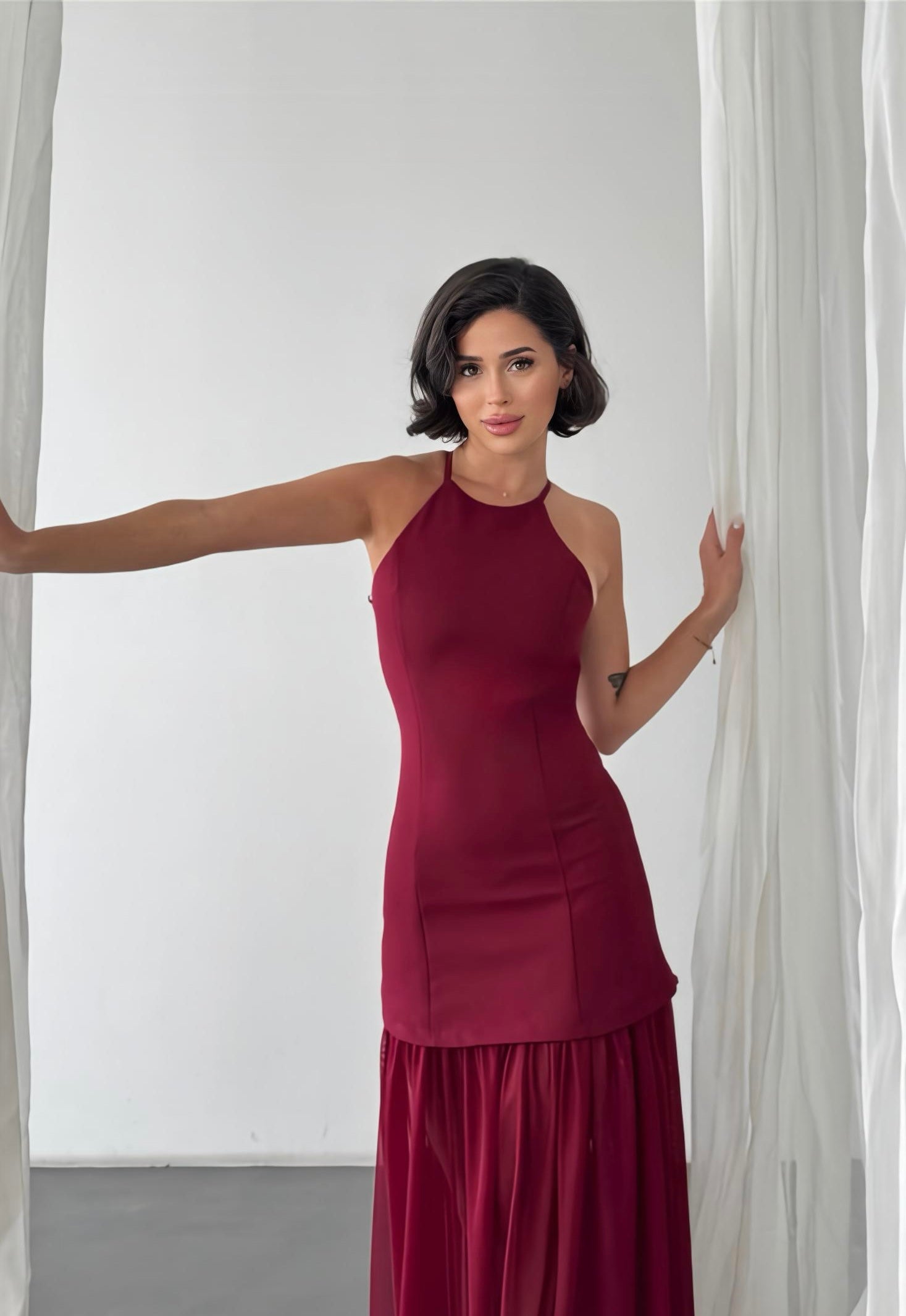 Bordeaux Elegance Dress
