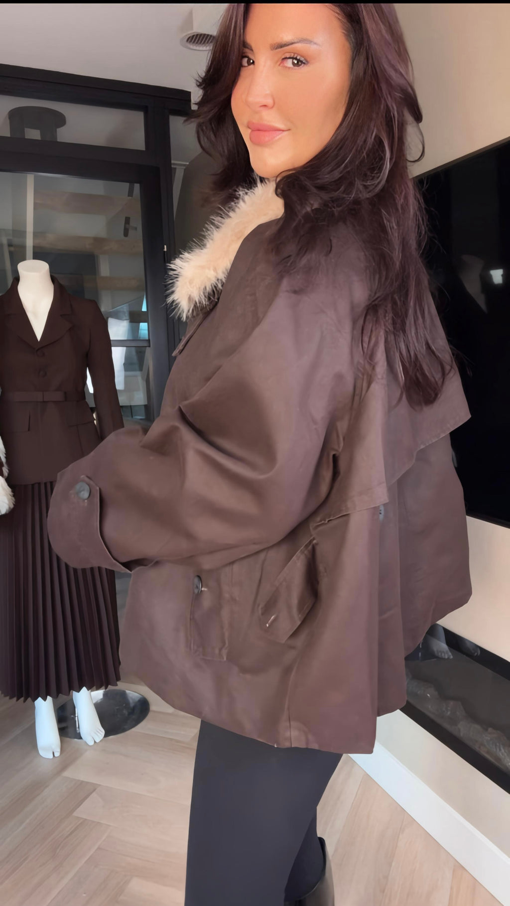 Cocoa spijker Oversized Jacket