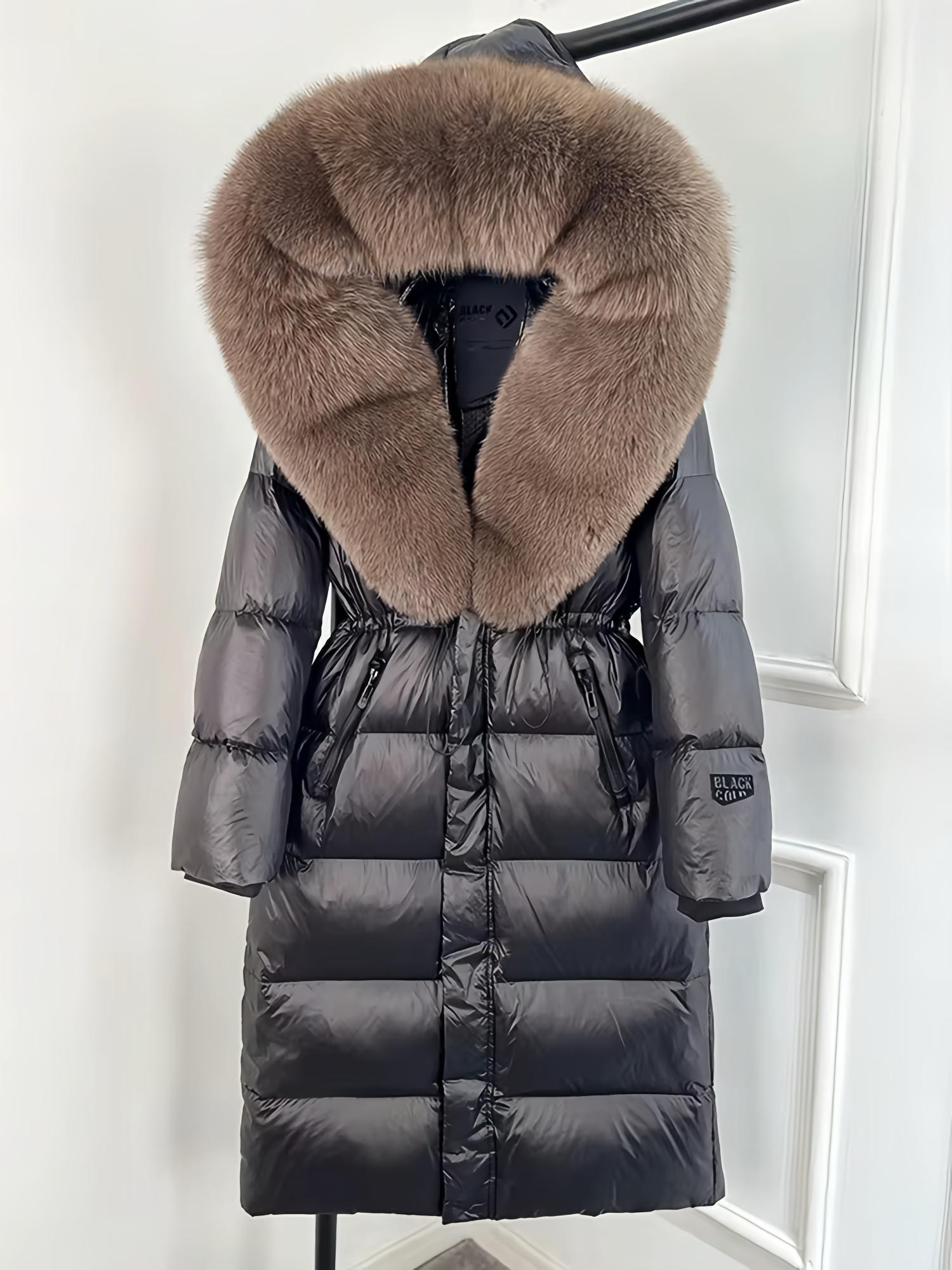 MOCHA FOX- Glans Lange Jacket