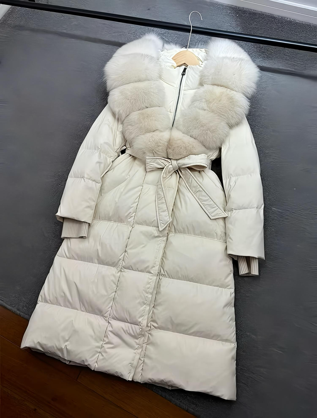 Ivory Luxe Coat- Lange Jas