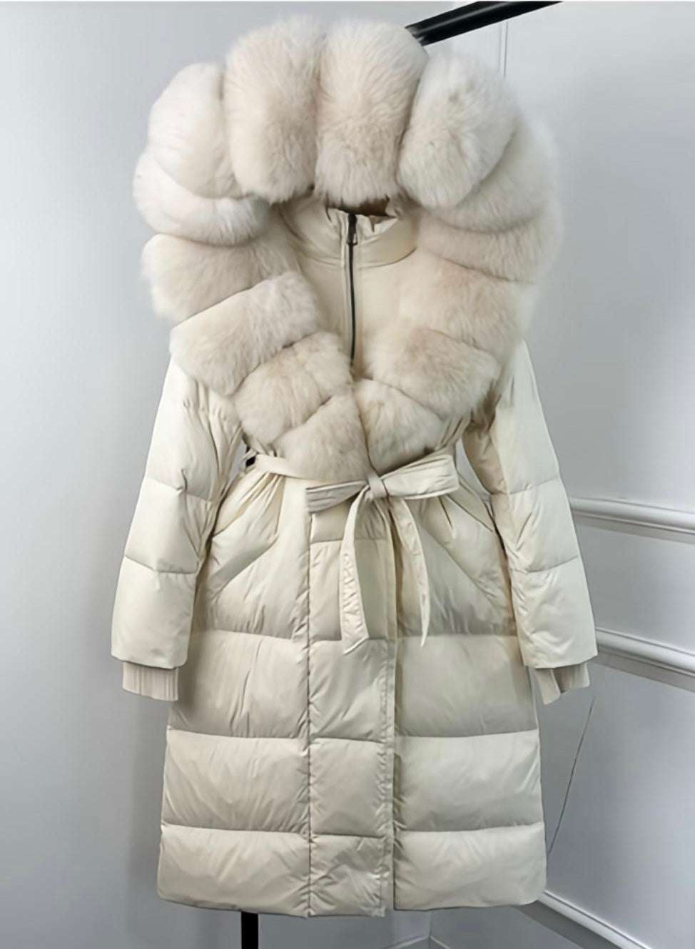 Ivory Luxe Coat- Lange Jas
