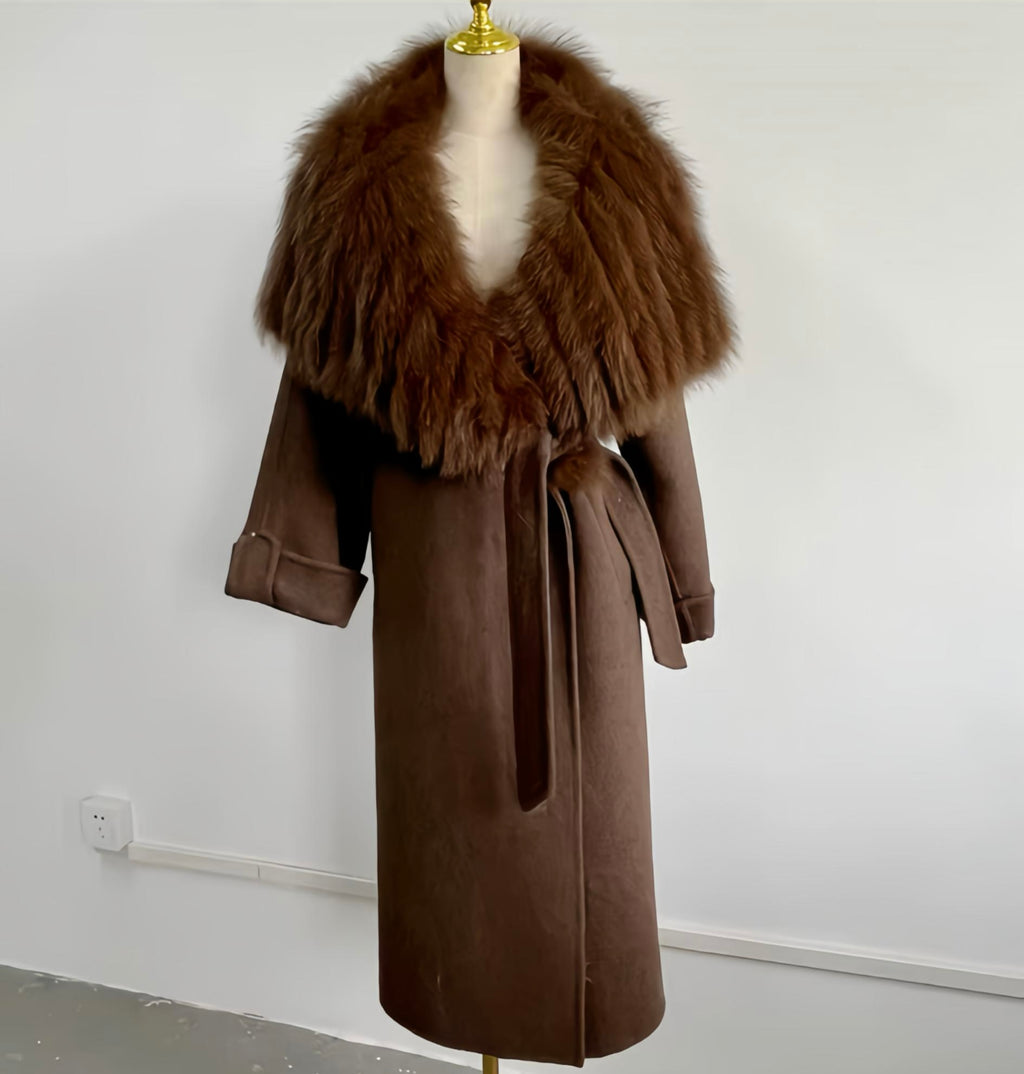 AVELINE Winter Mantel- Bruin