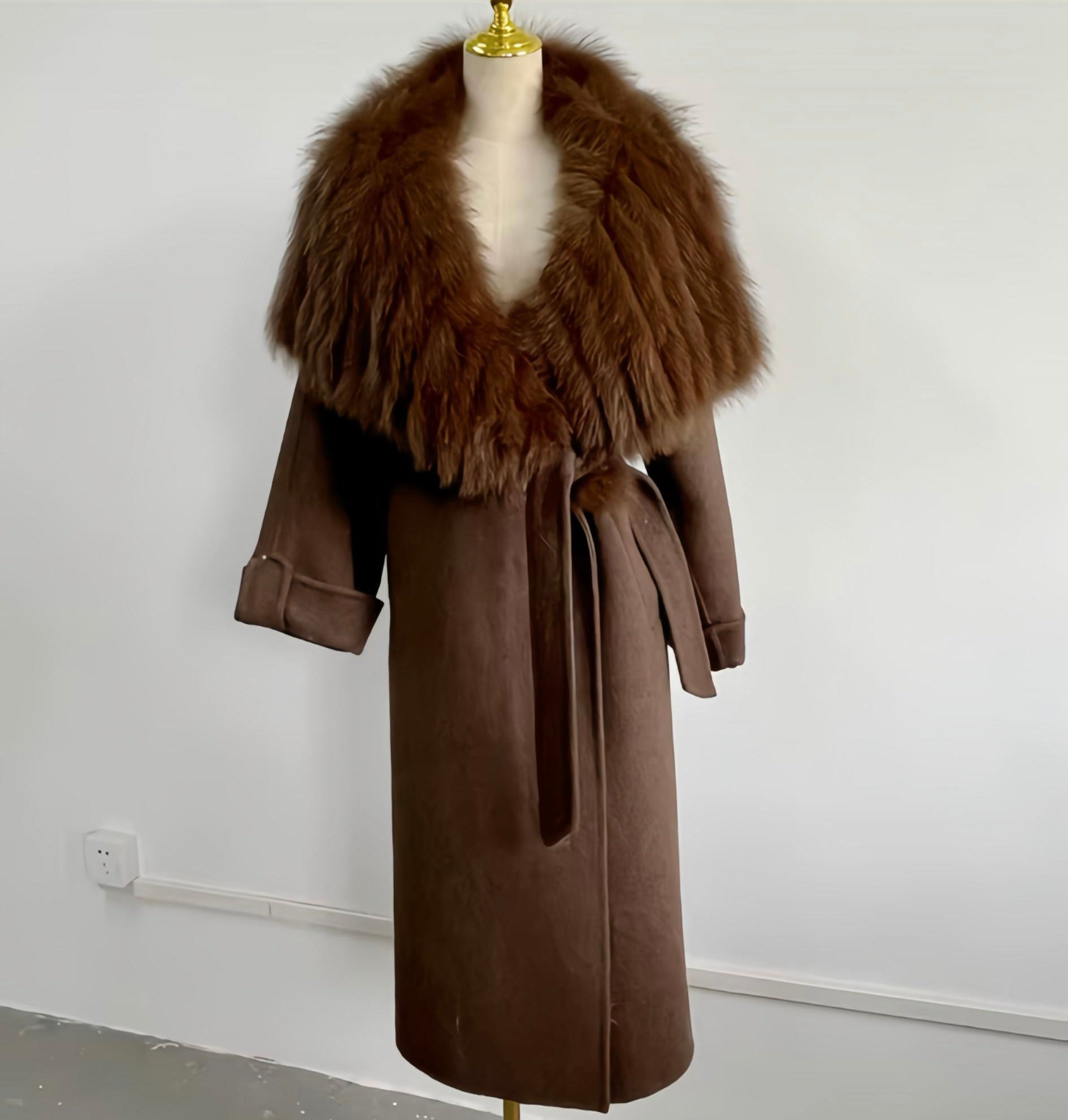 AVELINE Winter Mantel- Bruin