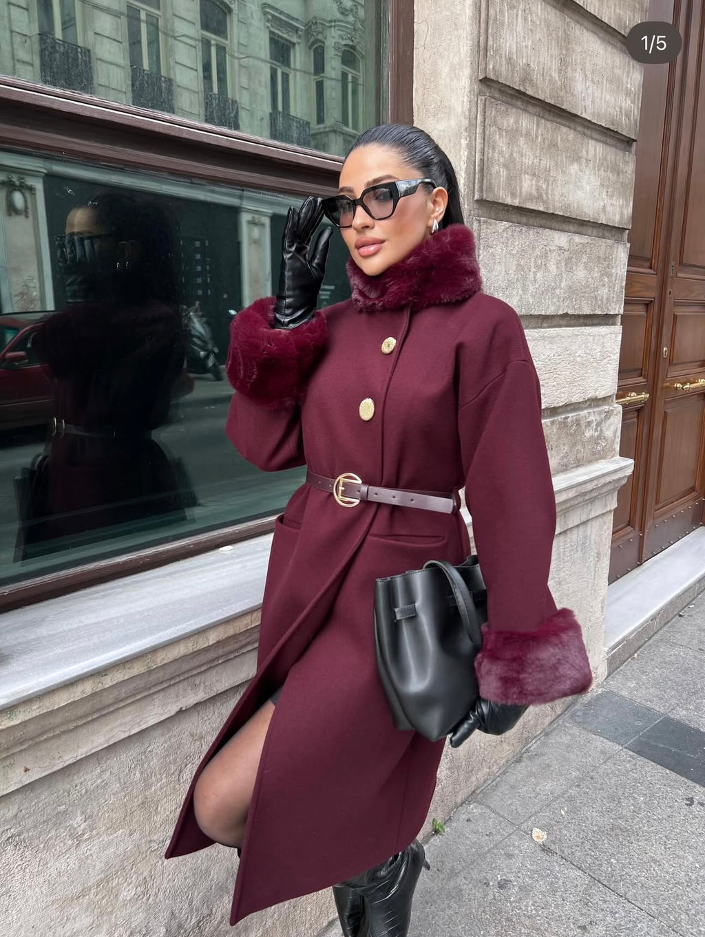 Bordeaux Prestige Fur Coat