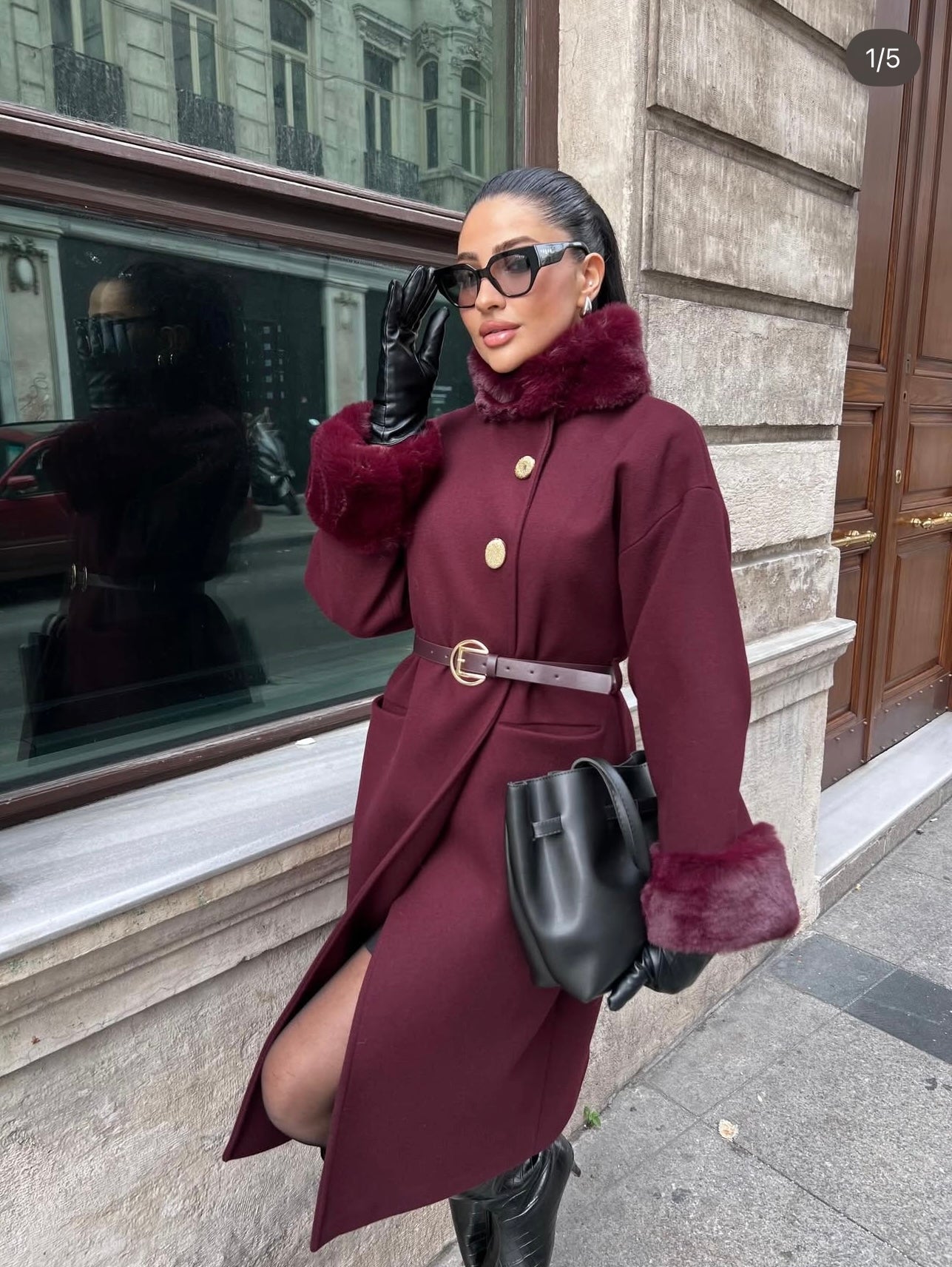 Bordeaux Prestige Fur Coat