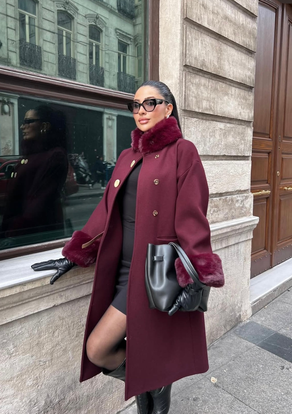 Bordeaux Prestige Fur Coat