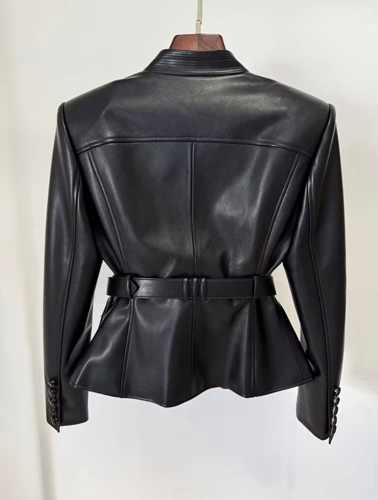 Élise Noir Belted Jacket