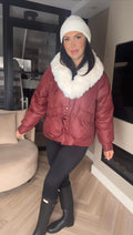 Bordeaux Snow Luxe Puffer Jacket
