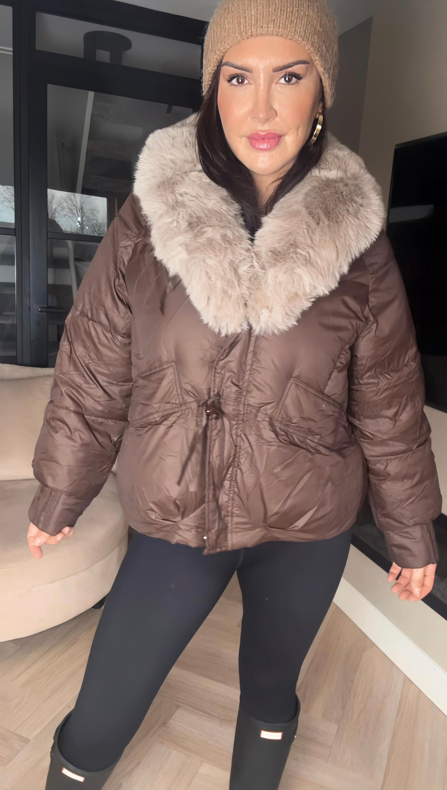 Mocha Frost Luxe Puffer Jacket